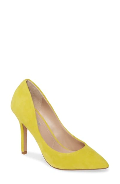 Shop Charles By Charles David Maxx Pointy Toe Pump In Canary/ Yellow Suede