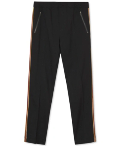 Shop Wesc Men's Relaxed-fit Side Stripe Pants In Black
