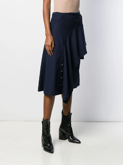 Shop Chloé Wool Skirt In Blue