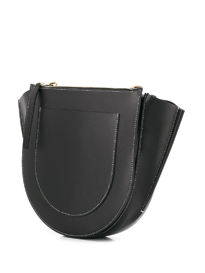 Shop Wandler Hortensia Leather Bag In Black