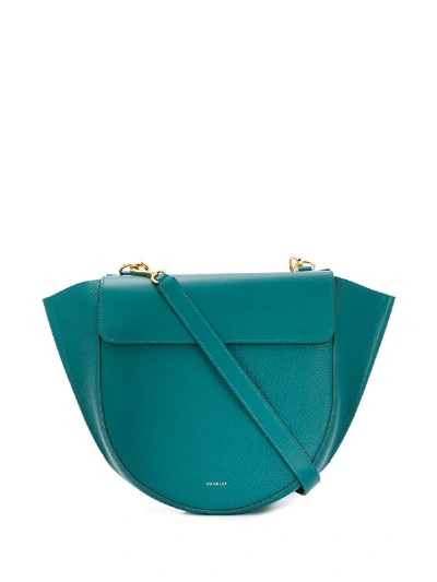 Shop Wandler Hortensia Leather Bag In Blue