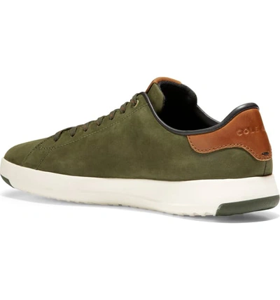 Shop Cole Haan Grandpro Low Top Sneaker In Green Nubuck/ Duffle Bag