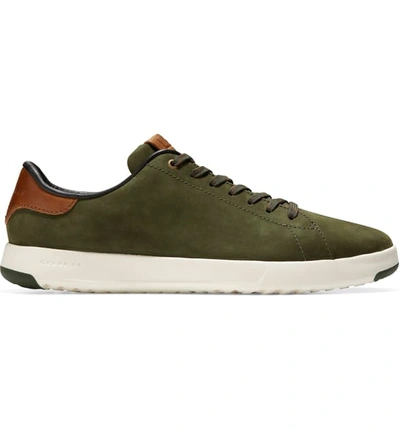 Shop Cole Haan Grandpro Low Top Sneaker In Green Nubuck/ Duffle Bag