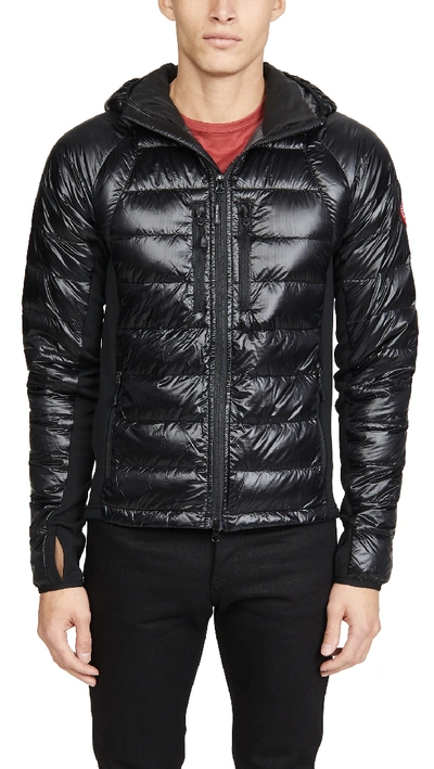 Shop Canada Goose Hybridge Lite Hoodie Jacket In Black