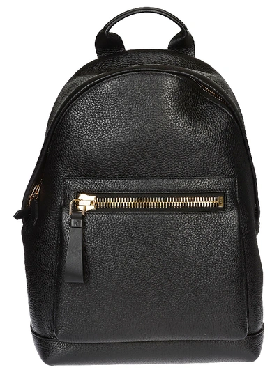 Shop Tom Ford Leather Backpack In Black