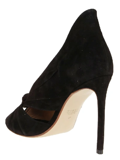 Shop Francesco Russo Suede Pumps In Black