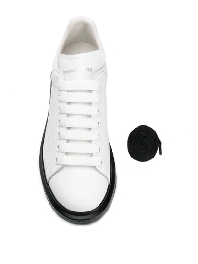 Shop Alexander Mcqueen Sneaker Pelle S.gomm In White Black