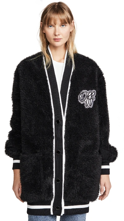 Faux Fur College Cardigan