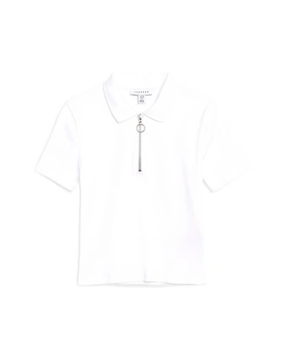 Shop Topshop Polo Shirt In White