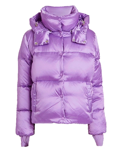 Shop Sam Sydney Satin Down Puffer Jacket In Purple-lt