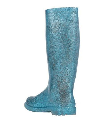 Shop Chiara Ferragni Knee Boots In Turquoise