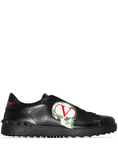 Shop Valentino Open Low-top Sneaker In Black