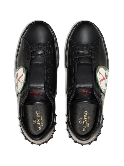 Shop Valentino Open Low-top Sneaker In Black