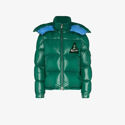 Shop Moncler Wilson Down Coat In Green