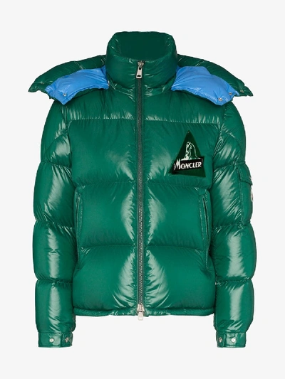 Shop Moncler Wilson Down Coat In Green