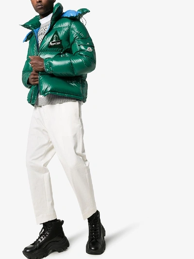 Shop Moncler Wilson Down Coat In Green