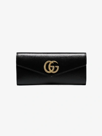 Shop Gucci Broadway Leather Shoulder Bag In Black