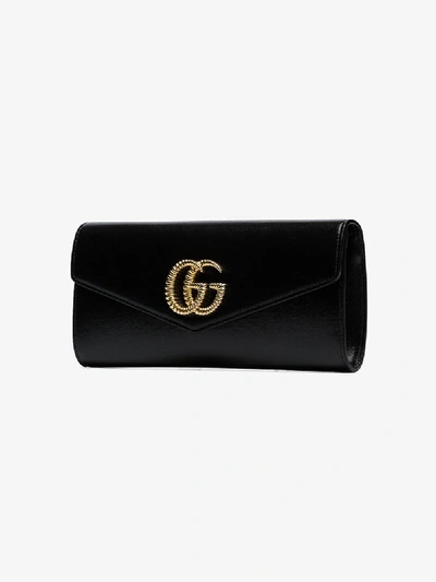 Shop Gucci Broadway Leather Shoulder Bag In Black