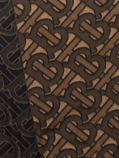 Shop Burberry Tb Monogram Cashmere Scarf In Brown