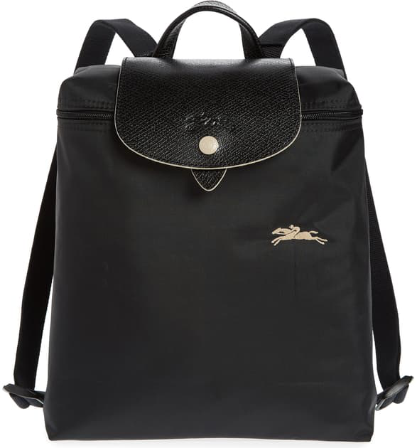 all black longchamp backpack