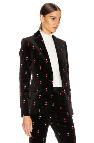 Shop Frame Classic Blazer In Noir Multi