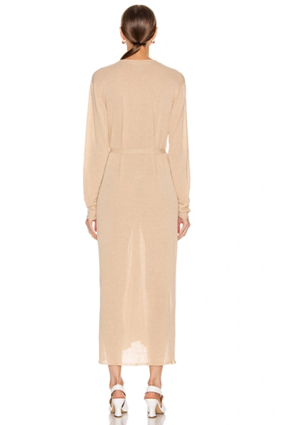 Shop Lemaire Cardigan Dress In Neutral In Ginger Beige