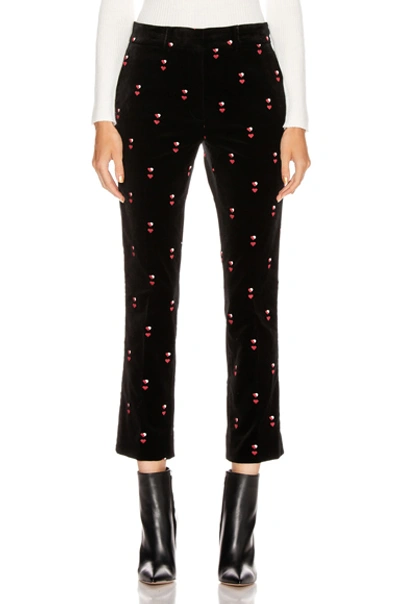 Shop Frame Cropped Perfect Trouser In Noir Multi