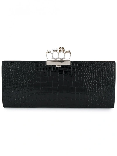 Shop Alexander Mcqueen Leather Flat Pouch