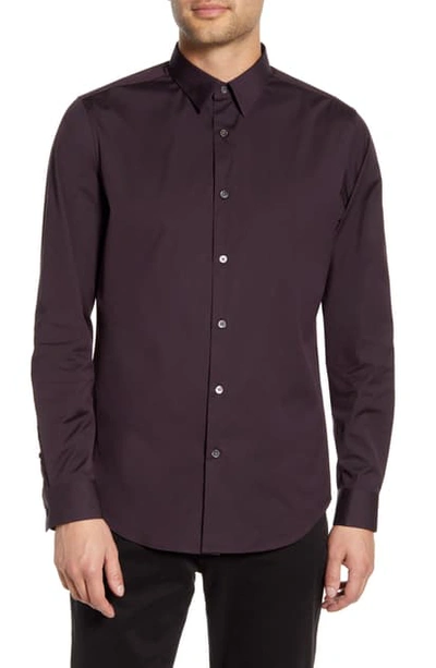 Shop Theory Sylvain Slim Fit Button-up Shirt In Purple