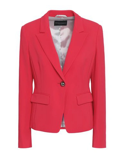 Shop Emporio Armani Suit Jackets In Coral