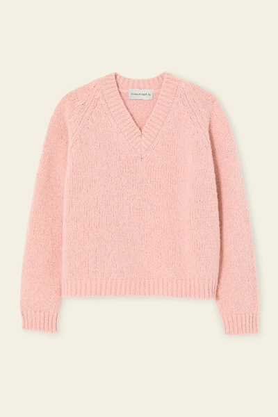 Shop Mansur Gavriel Alpaca Wool V-neck Sweater In Rosa