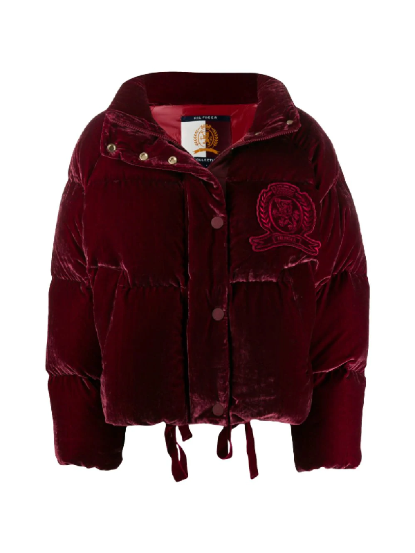 tommy hilfiger noemi velvet puffer