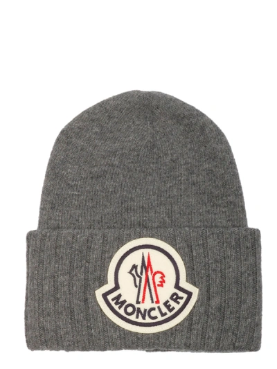 Shop Moncler Grey Wool Hat