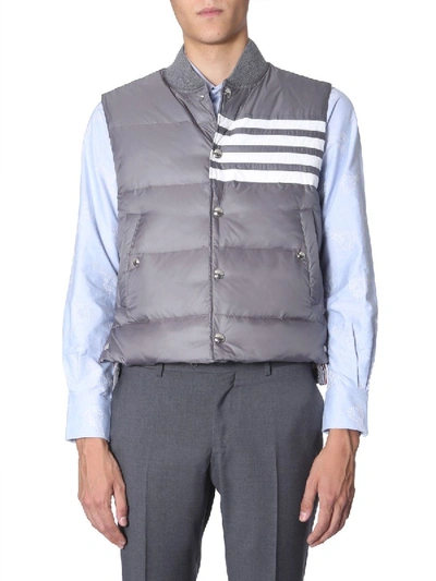 Shop Thom Browne Grey Polyester Vest