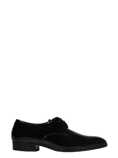 Shop Saint Laurent Black Lace-up Shoes