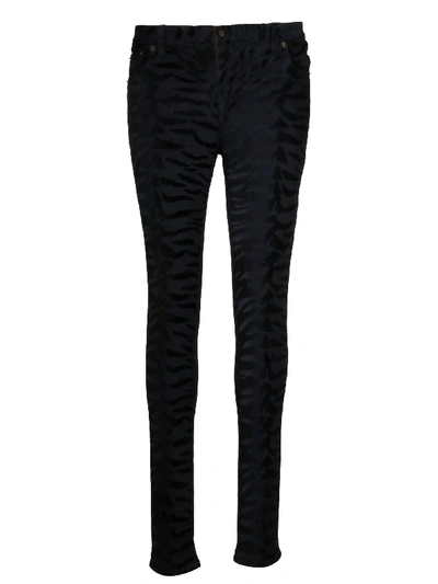 Shop Saint Laurent Black Cotton Jeans