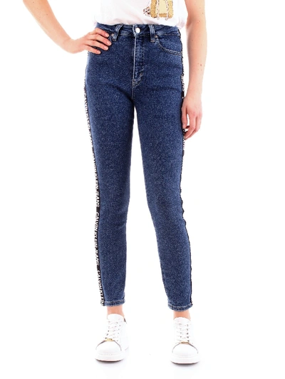 Shop Calvin Klein Blue Cotton Jeans