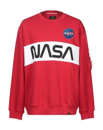 Shop Alpha Industries Sweatshirts In Red