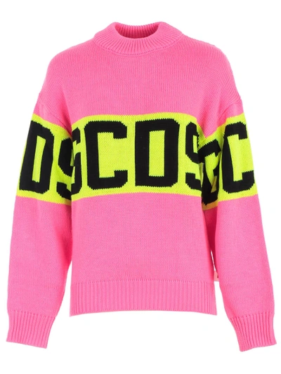 Shop Gcds Sweater L/s Colorful Logo In Pink