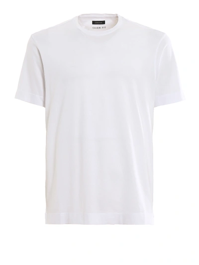 Shop Z Zegna White Over Cotton T-shirt