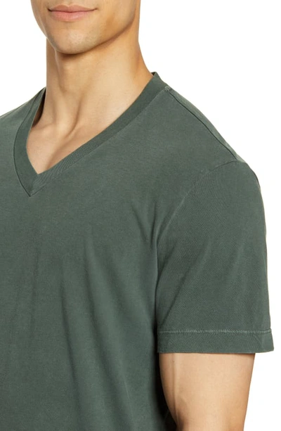 Shop James Perse Short Sleeve V-neck T-shirt In Shamrock