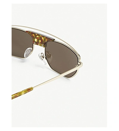 Shop Alain Mikli A04014 Rectangle-frame Sunglasses In Black/brown