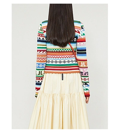 Shop Lanvin Fair Isle-pattern Slim-fit Wool-blend Jumper In Multicolour