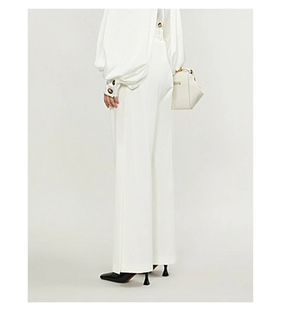 Shop Awake Dropped-crotch Straight High-rise Trousers In White