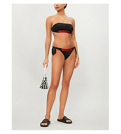 Shop Calvin Klein Core Icon Classic Tie-side Bikini Bottoms In 094 Pvh Black
