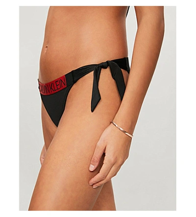 Shop Calvin Klein Core Icon Classic Tie-side Bikini Bottoms In 094 Pvh Black