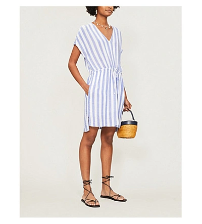 Rails Wren Striped Rayon And Linen blend Dress In Pacifica Stripe ModeSens