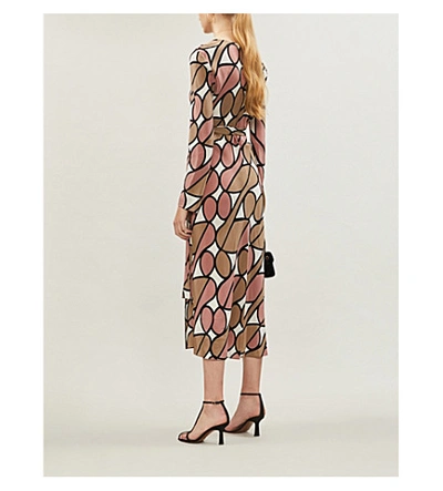 Shop Diane Von Furstenberg Tilly Graphic-print Silk Wrap Dress In Parang Burlwoord