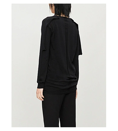 Shop Rick Owens Zionic Relaxed-fit Wool Jumper In Black