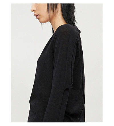 Shop Rick Owens Zionic Relaxed-fit Wool Jumper In Black